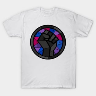 BLM Stained Glass Fist (Bi) T-Shirt